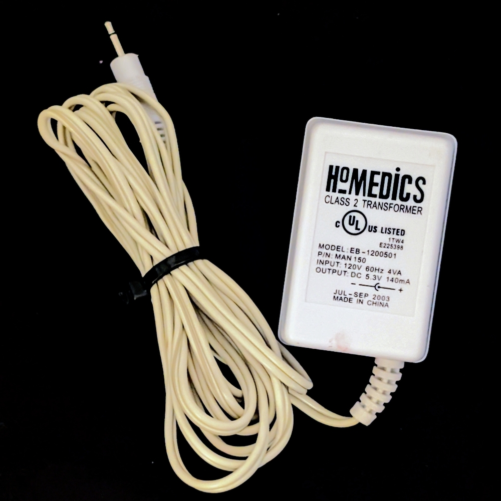 Homedics Class 2 Transformer Power Adapter – Model ES-180 (Replacement Charger)